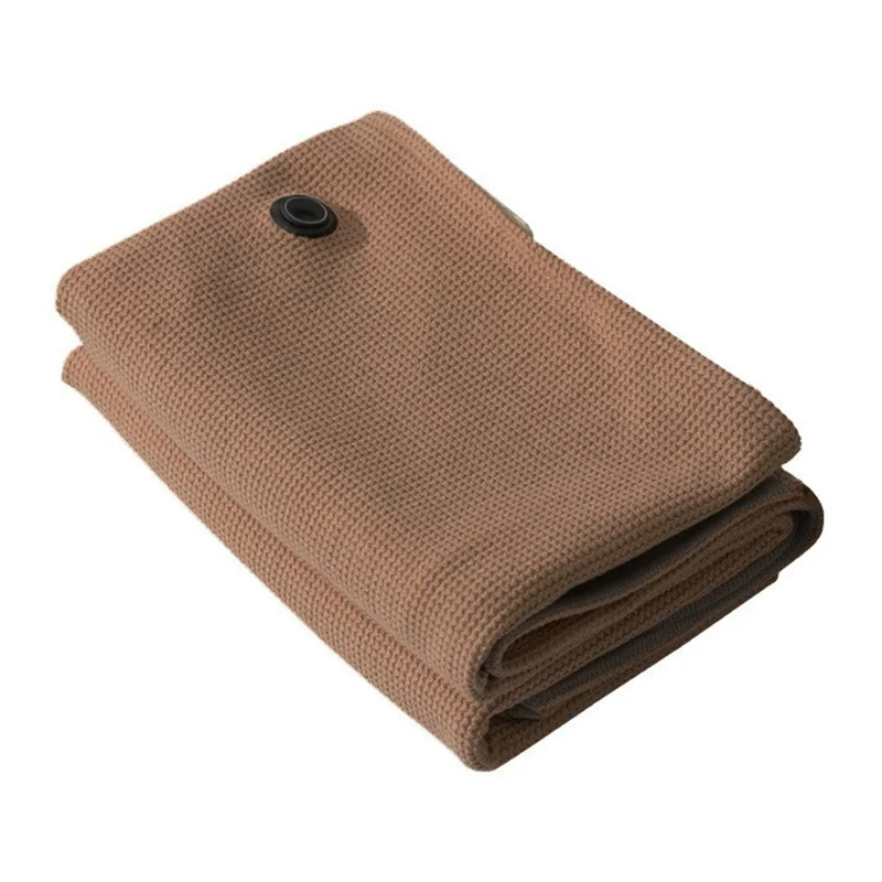 150 x 80cm USB Heated Zipper Poncho for Single Person Heating Shawl Home Office Nap Electirc Warming Blanket - Coffee