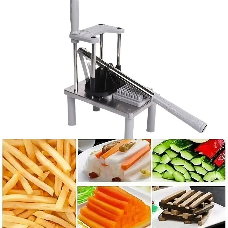 Heavy Duty French Fries Cutter with Press Handle Commercial Vegetable Fruit Slicer Dicer (BPA Free, No FDA)
