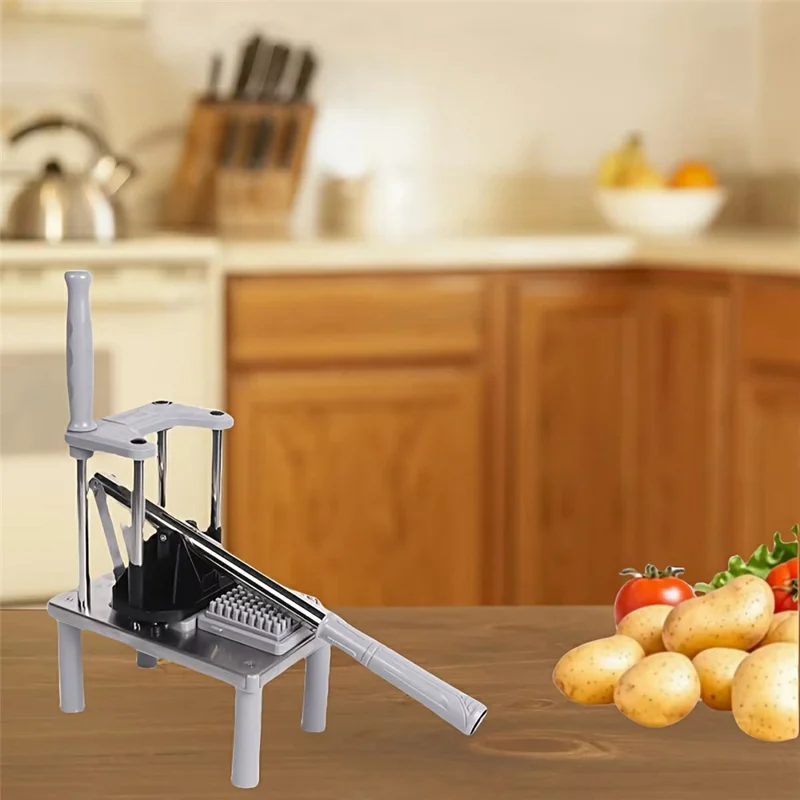 Heavy Duty French Fries Cutter with Press Handle Commercial Vegetable Fruit Slicer Dicer (BPA Free, No FDA)