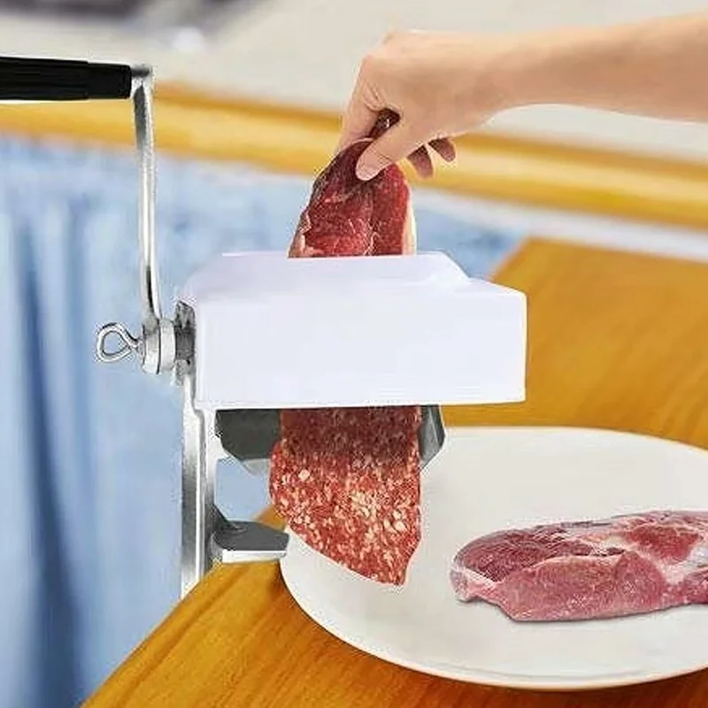 Heavy Duty Manual Meat Tenderizer Steak Flattener Clamp On Poultry Tenderizer Machine (BPA Free, No FDA)