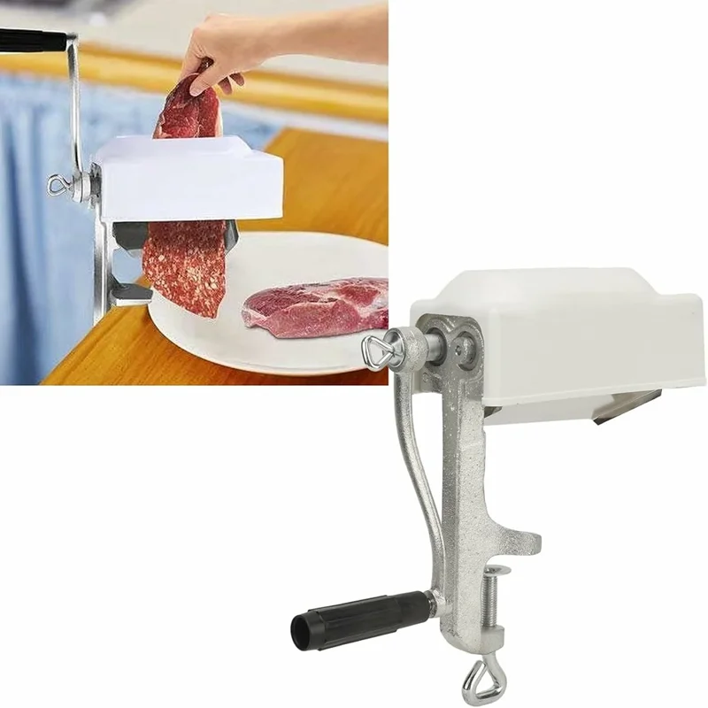 Heavy Duty Manual Meat Tenderizer Steak Flattener Clamp On Poultry Tenderizer Machine (BPA Free, No FDA)