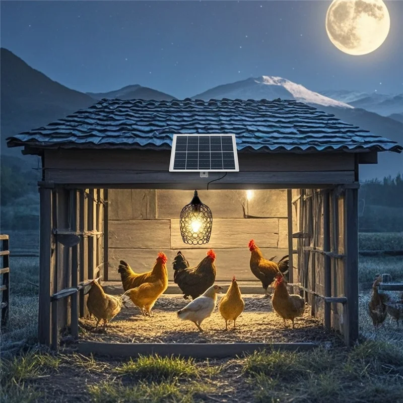 Solarbeleuchtete LED-Pendelleuchte, Eisenkunst, Scheunenlicht, Vintage-Edison-Glühbirne für Garten, Garage, Lager