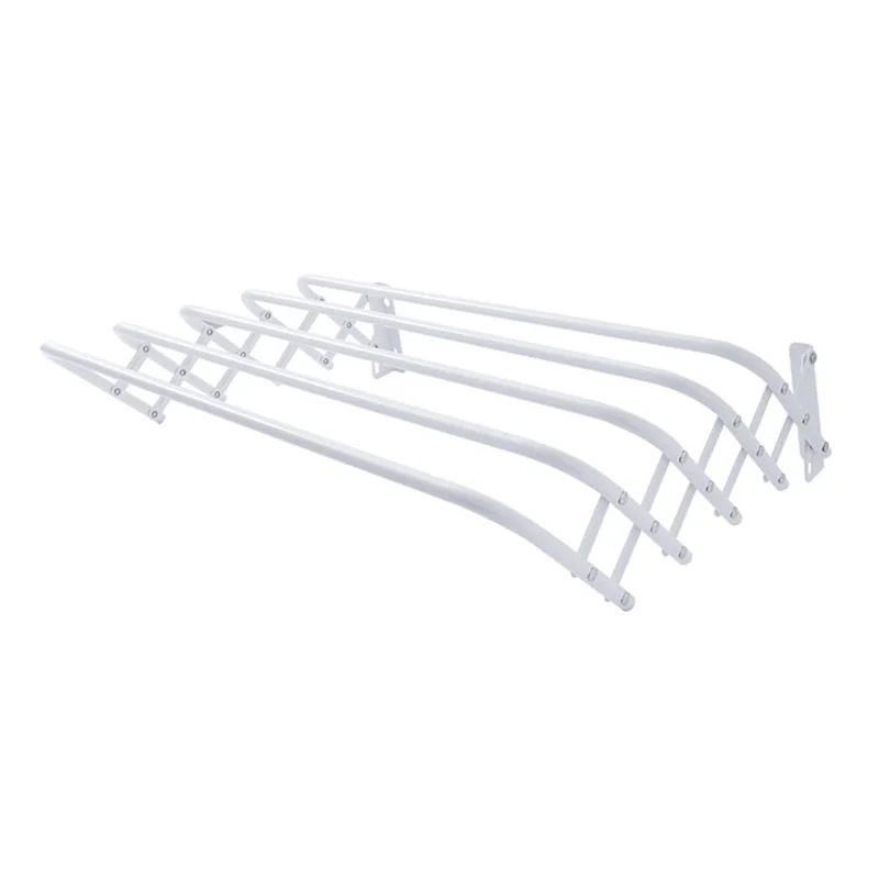 80cm Retractable Wall Mounted Clothes Drying Rack for Balcony Laundry Room Space Saving Folding Towel Hanger