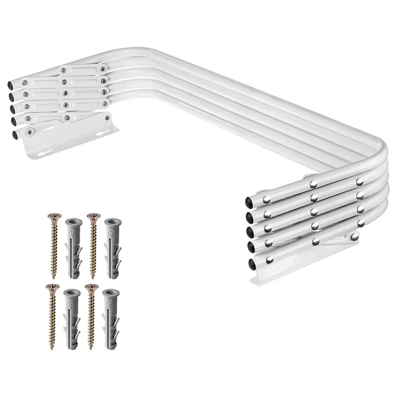 80cm Retractable Wall Mounted Clothes Drying Rack for Balcony Laundry Room Space Saving Folding Towel Hanger