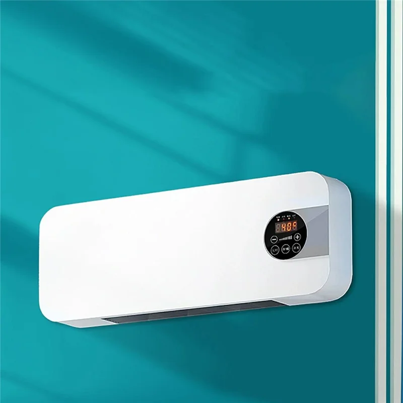Calentador eléctrico de pared de 220V con control remoto Calefacción / Refrigeración Uso dual Aire acondicionado mini, Enchufe UE