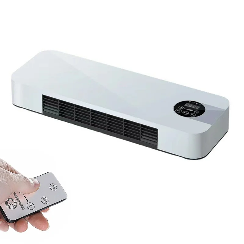 Calentador eléctrico de pared de 220V con control remoto Calefacción / Refrigeración Uso dual Aire acondicionado mini, Enchufe UE