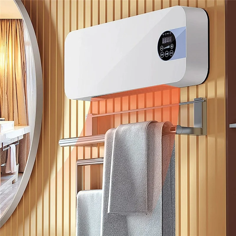 Calentador eléctrico de pared de 220V con control remoto Calefacción / Refrigeración Uso dual Aire acondicionado mini, Enchufe UE