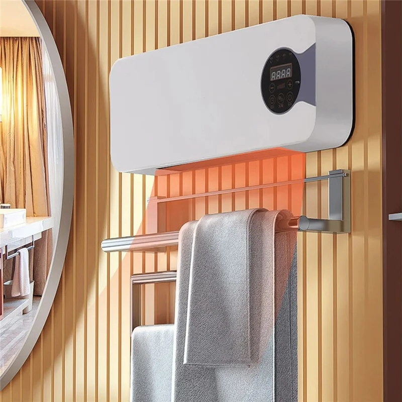 Calentador eléctrico de pared de 220V con control remoto Calefacción / Refrigeración Uso dual Aire acondicionado mini, Enchufe UE