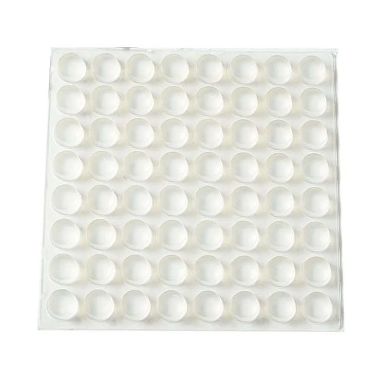 64 pezzi 12 * 4mm Cuscinetti antiadesivi in silicone trasparente per mobili Paraurti antiurto Punti ammortizzatori per porte degli armadi