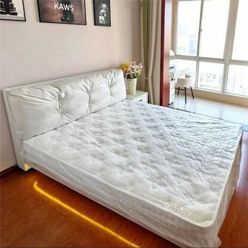 Matelas à ressorts en tissu respirant de 1800 mm x 2000 mm et d'une épaisseur de 24 cm, avec protection de la colonne vertébrale et mousse à mémoire de forme