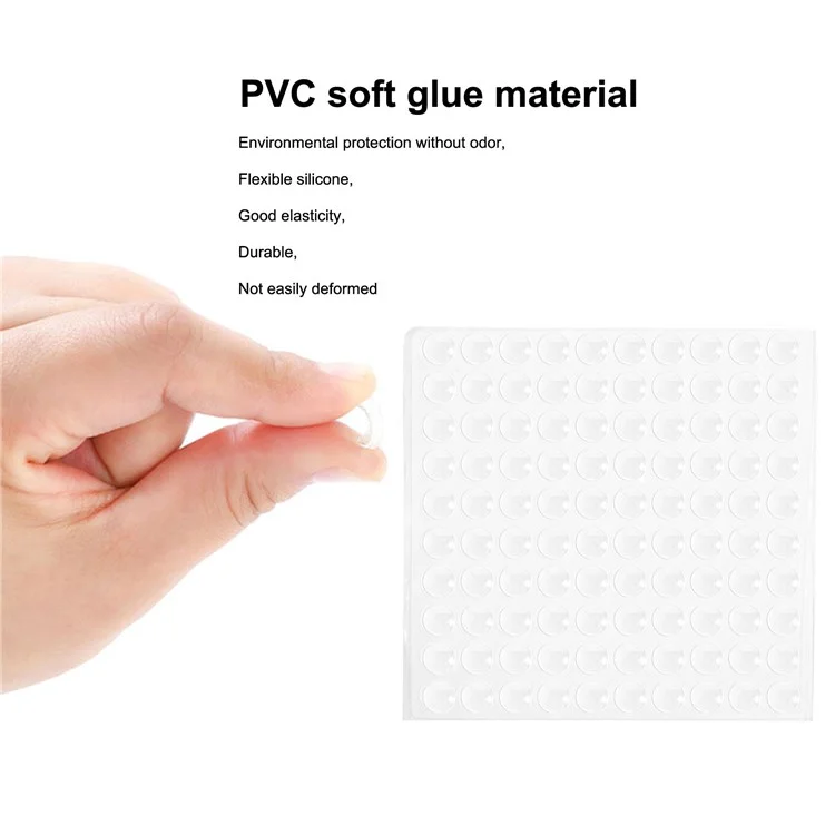 100Pcs 10*2mm Self Adhesive Clear Silicone Home Furniture Damper Dots Anti-collision Cabinet Door Bumpers Round Pads