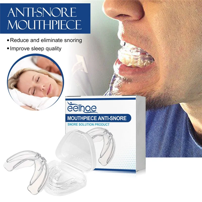 EELHOE Anti Snoring Mouthpiece Teeth Grinding Guard Sleep Aid Gift Easy Snore Stopper, EEA07-A036-1-WH1