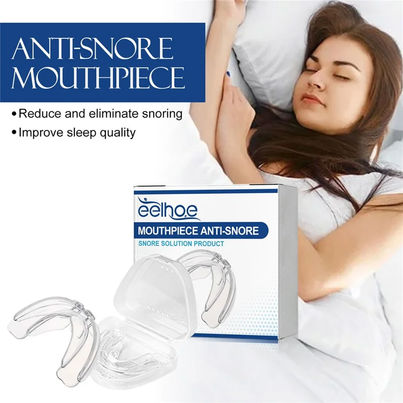 EELHOE Anti Snoring Mouthpiece Teeth Grinding Guard Sleep Aid Gift Easy Snore Stopper, EEA07-A036-1-WH1