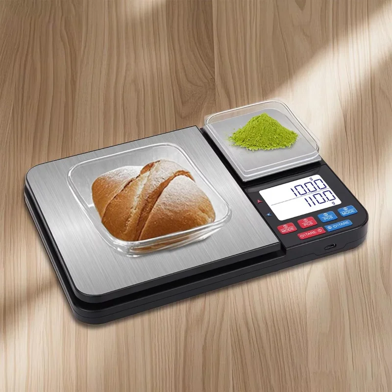 Dual Platform Digital Kitchen Scale 5kg  /  0.01g High Precision for Food Jewelry Baking Weighing
