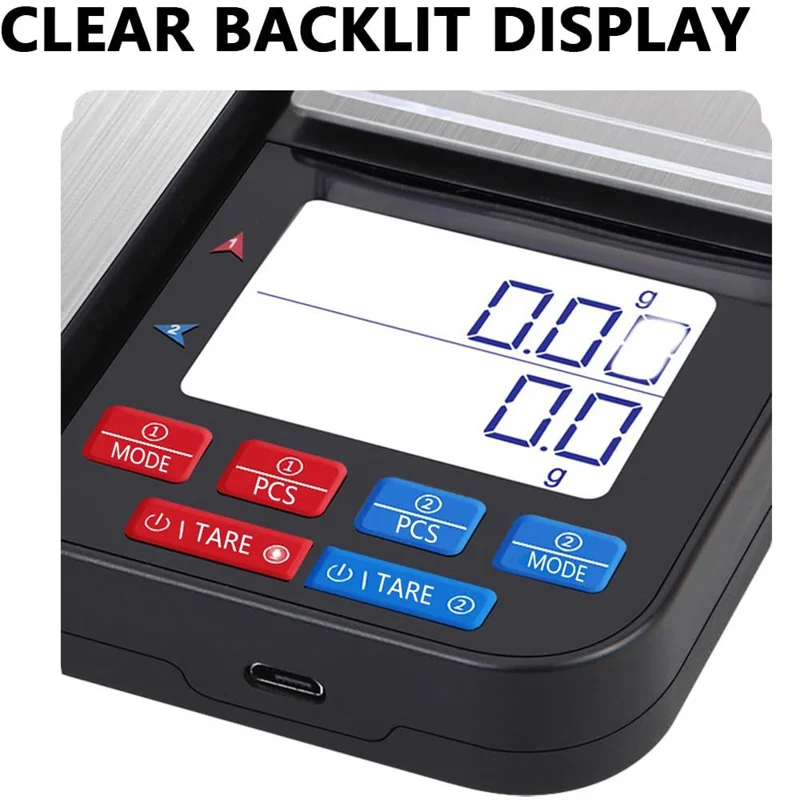 Dual Platform Digital Kitchen Scale 5kg  /  0.01g High Precision for Food Jewelry Baking Weighing