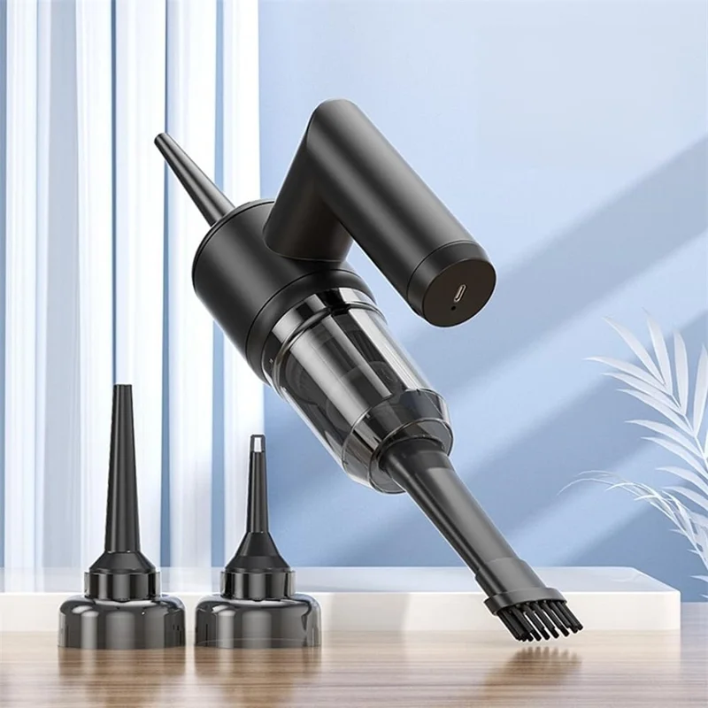 5 in 1 Handheld Vacuum Cleaner for Car and Home 5000Pa Powerful Suction Portable Cordless Dust Blower - Black