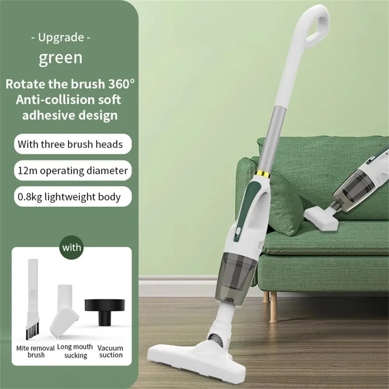 7.4V Cordless Handheld Vacuum Cleaner for Bed Carpet Sofa Pet Hair Dust Mite Removal Device