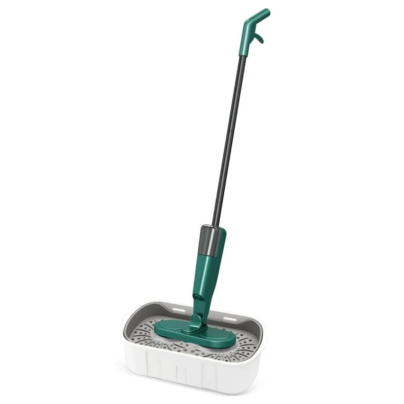 S8 7.4V Electric Mop Cordless Floor Cleaner Automatic Water Spraying Cleaning Machine with Bucket - Green