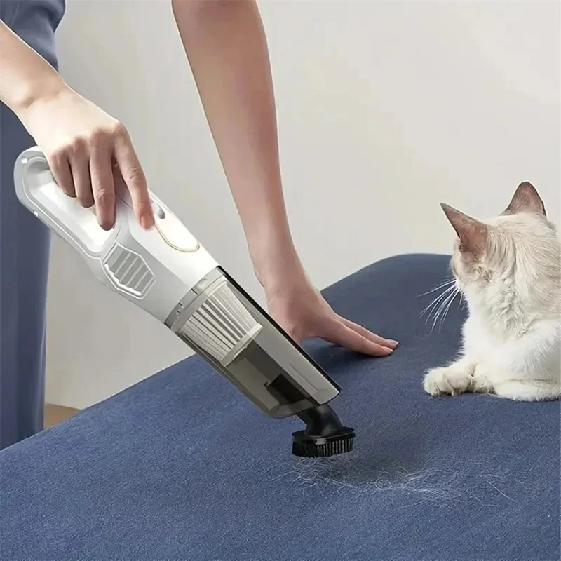 7.4V Stofzuiger Handheld Multifunctioneel Draadloos Krachtige Zuigkracht Stofblazer voor Auto Thuis - Zwart