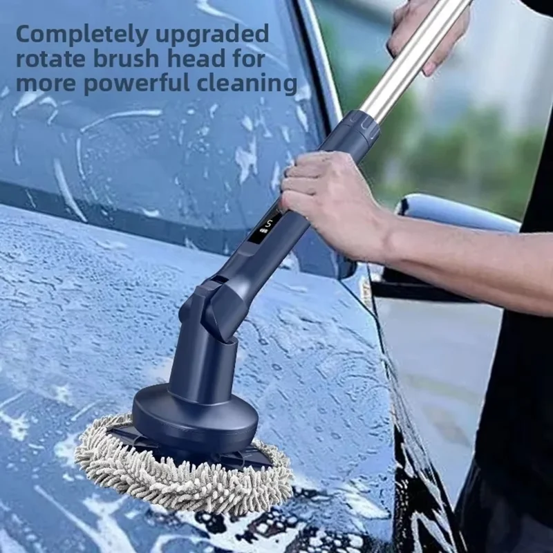 Multifunction Electric Cleaning Brush 5 Speeds Auto Rotating Cordless Handheld Cleaner for Glass Kitchen Bathroom