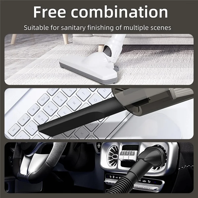 Cordless Handheld Vacuum Cleaner Multifunction Cleaning Mopping Dust Mite Removal Tool with Water Tank - White