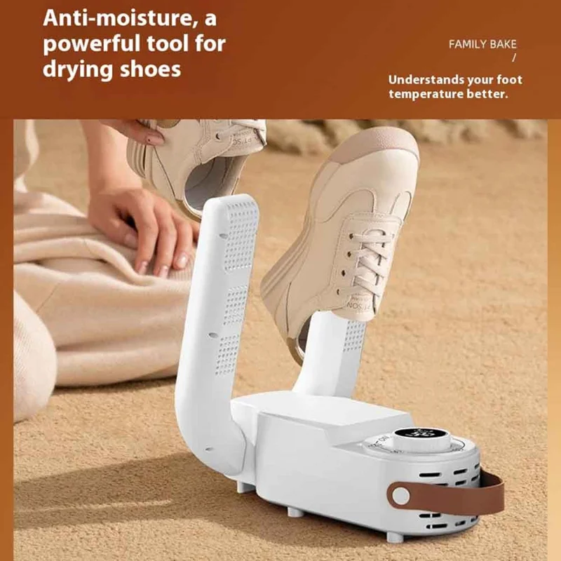Foldable Electric Shoe Dryer Smart Shoes Dehumidifier with Timer Function Boots Socks Warmer, EU Plug
