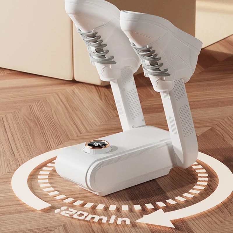 Dual Arms Intelligent Timer Shoe Dryer Quick Drying Dehumidification Foldable Shoes Drying Machine, EU Plug