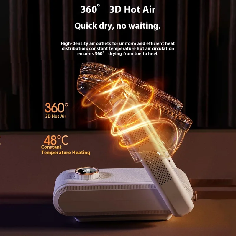 Dual Arms Intelligent Timer Shoe Dryer Quick Drying Dehumidification Foldable Shoes Drying Machine, EU Plug