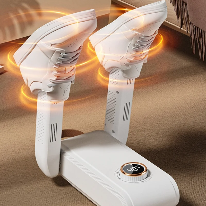 Dual Arms Intelligent Timer Shoe Dryer Quick Drying Dehumidification Foldable Shoes Drying Machine, EU Plug