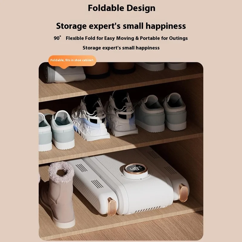 Dual Arms Intelligent Timer Shoe Dryer Quick Drying Dehumidification Foldable Shoes Drying Machine, EU Plug