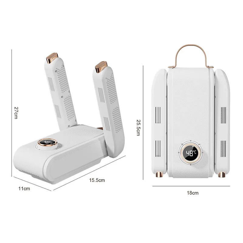 Dual Arms Intelligent Timer Shoe Dryer Quick Drying Dehumidification Foldable Shoes Drying Machine, EU Plug