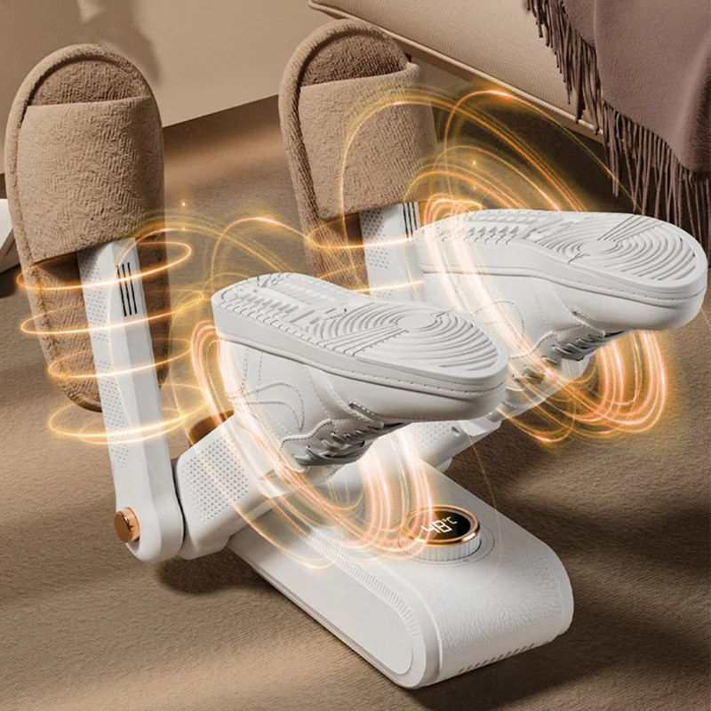 4 Arms Intelligent Timer Shoe Dryer Quick Drying Dehumidification Foldable Shoes Drying Machine, EU Plug