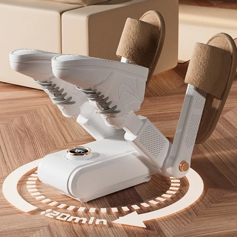 4 Arms Intelligent Timer Shoe Dryer Quick Drying Dehumidification Foldable Shoes Drying Machine, EU Plug