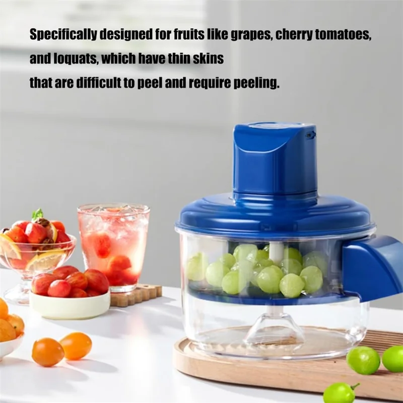 50W Motor Automatic Grape Peeler Machine, Electric Garlic & Cherry Tomato Peeler Skin Remover (BPA Free, No FDA)