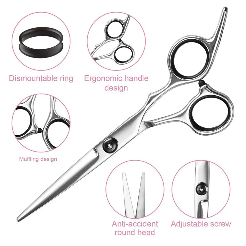 Y1 2Pcs Stainless Steel Hairdressing Scissors Professional Hair Cutting Kits Thinning Shears with Storage Bag