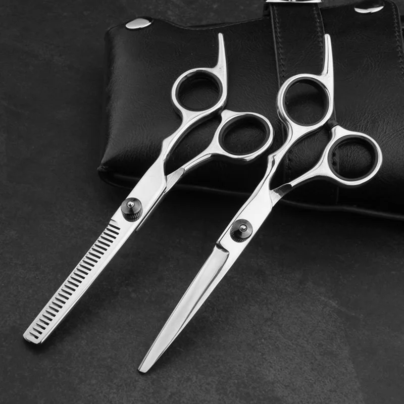 Y1 2Pcs Stainless Steel Hairdressing Scissors Professional Hair Cutting Kits Thinning Shears with Storage Bag