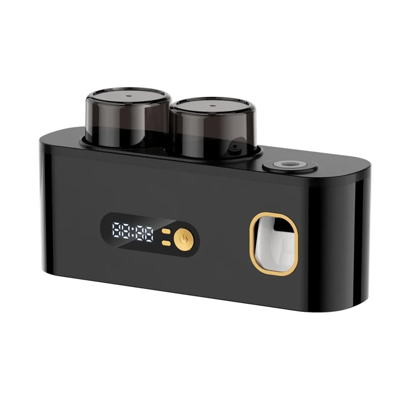 Blue Light Sterilization Toothbrush Holder Toothpaste Squeezer Multifunction Wall Mounted Storage Rack - Black