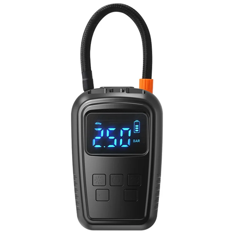 Portable Car Air Compressor 130 PSI Preset Pressure Digital Display Tire Inflator with Emergency Light
