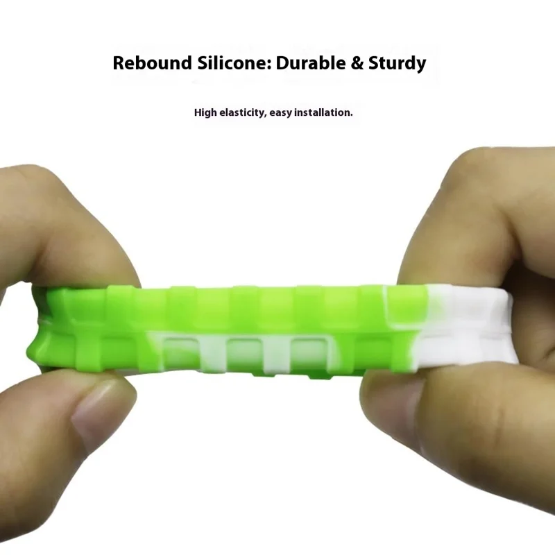 8Pcs 55-68mm Luggage Wheels Silicone Covers Noise Reduction Gradient Color for Suitcase Spinner Wheels - Blue White