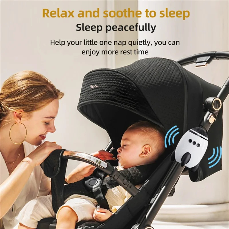 SR10 Portable Baby Stroller Shaker Infant Sleep Soothing Device with White Noise Bluetooth-compatible Music Player