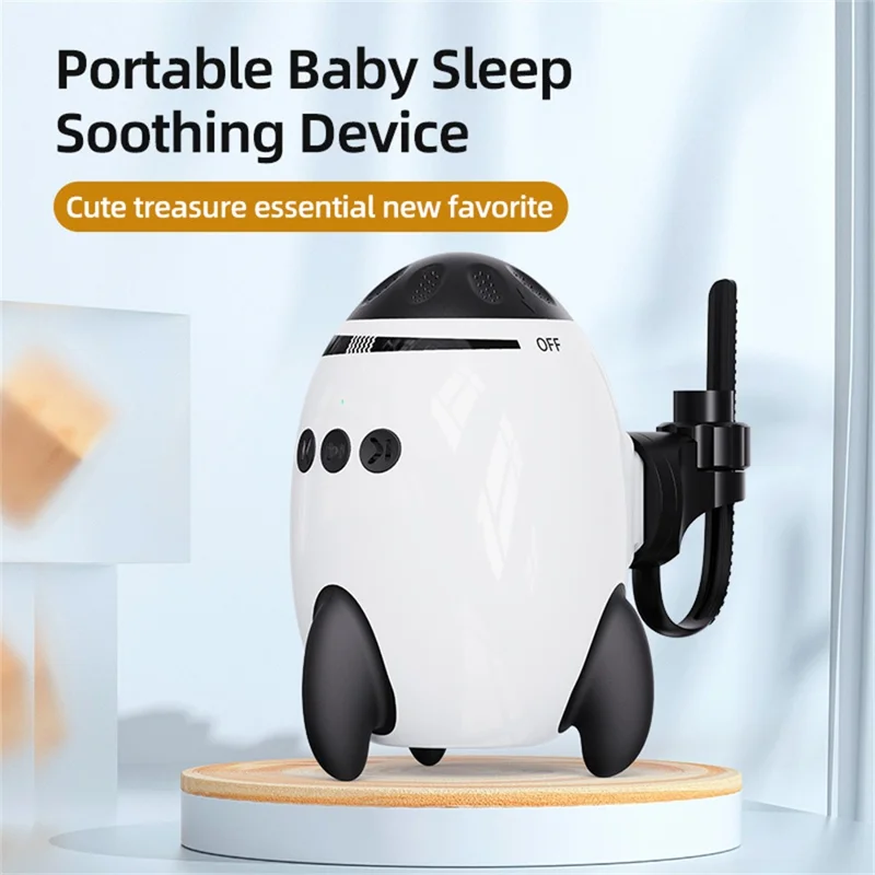 SR10 Portable Baby Stroller Shaker Infant Sleep Soothing Device with White Noise Bluetooth-compatible Music Player