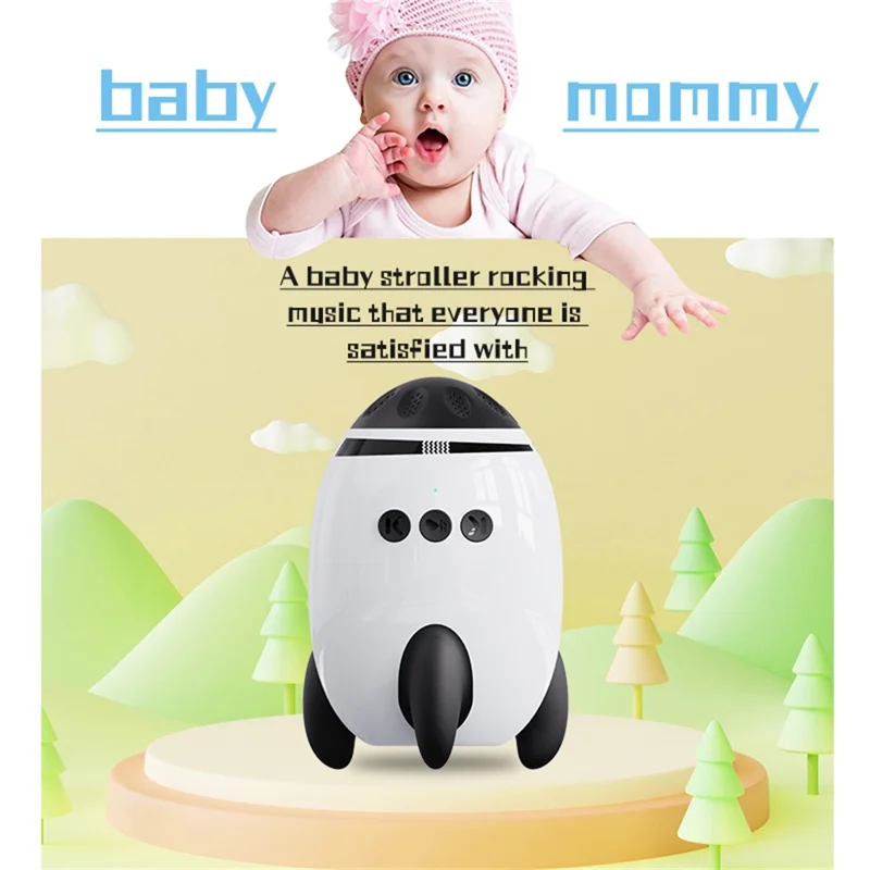 SR10 Portable Baby Stroller Shaker Infant Sleep Soothing Device with White Noise Bluetooth-compatible Music Player
