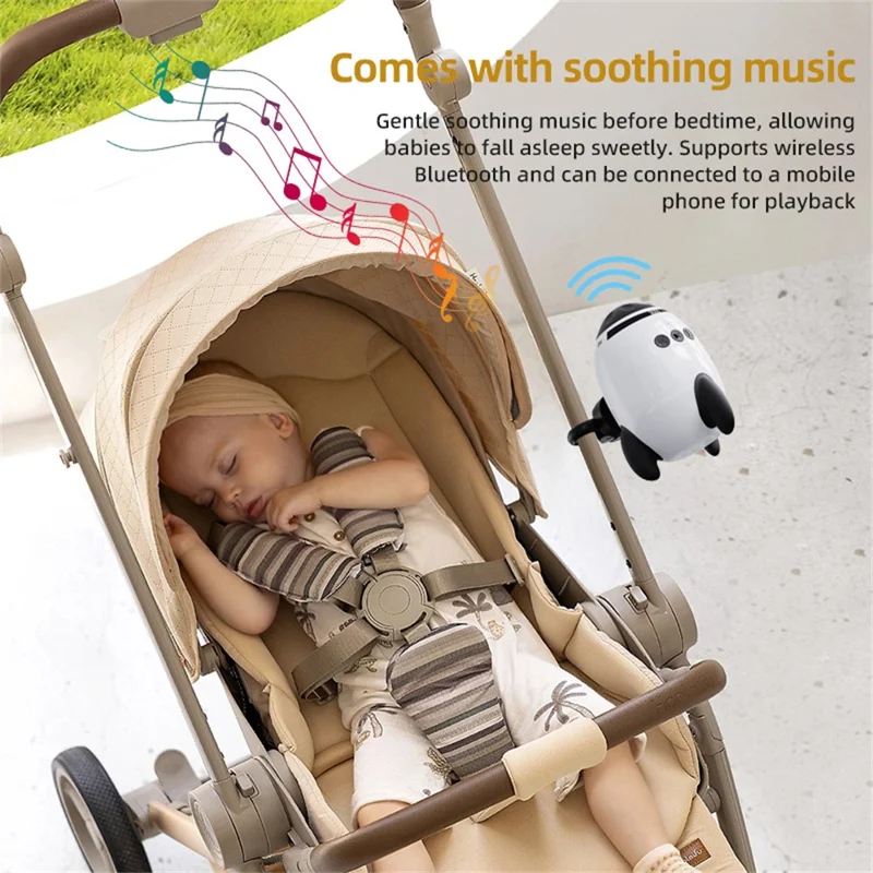 SR10 Portable Baby Stroller Shaker Infant Sleep Soothing Device with White Noise Bluetooth-compatible Music Player