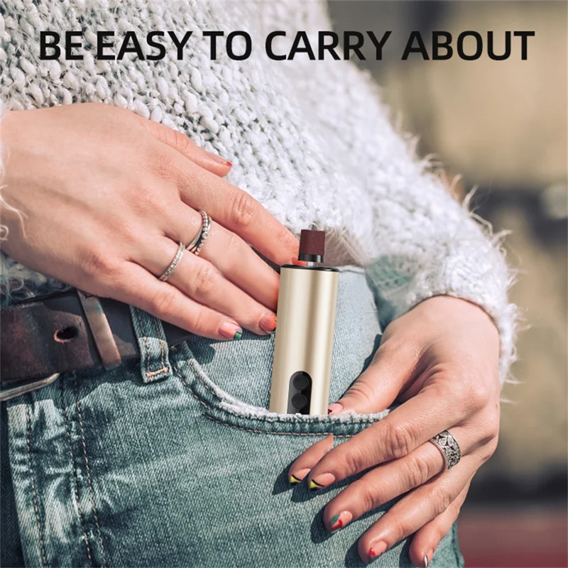 FR12 Mini Electric Foot Callus Remover 9 Speed Settings Dead Skin Remover Pedicure Tool Gift - Champagne