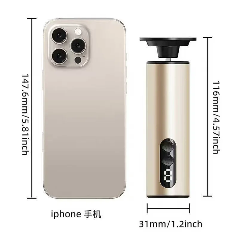 FR12 Mini Electric Foot Callus Remover 9 Speed Settings Dead Skin Remover Pedicure Tool Gift - Champagne