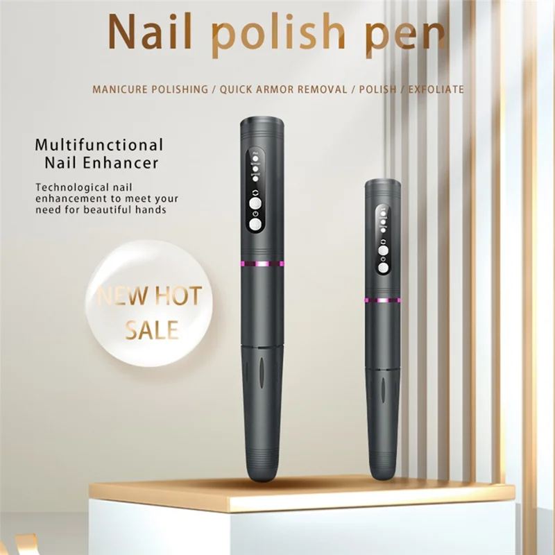 HX-08 Electric Nail File Portable Manicure Drill Grinding Machine Gift 3 Speed Settings for Home / Salon