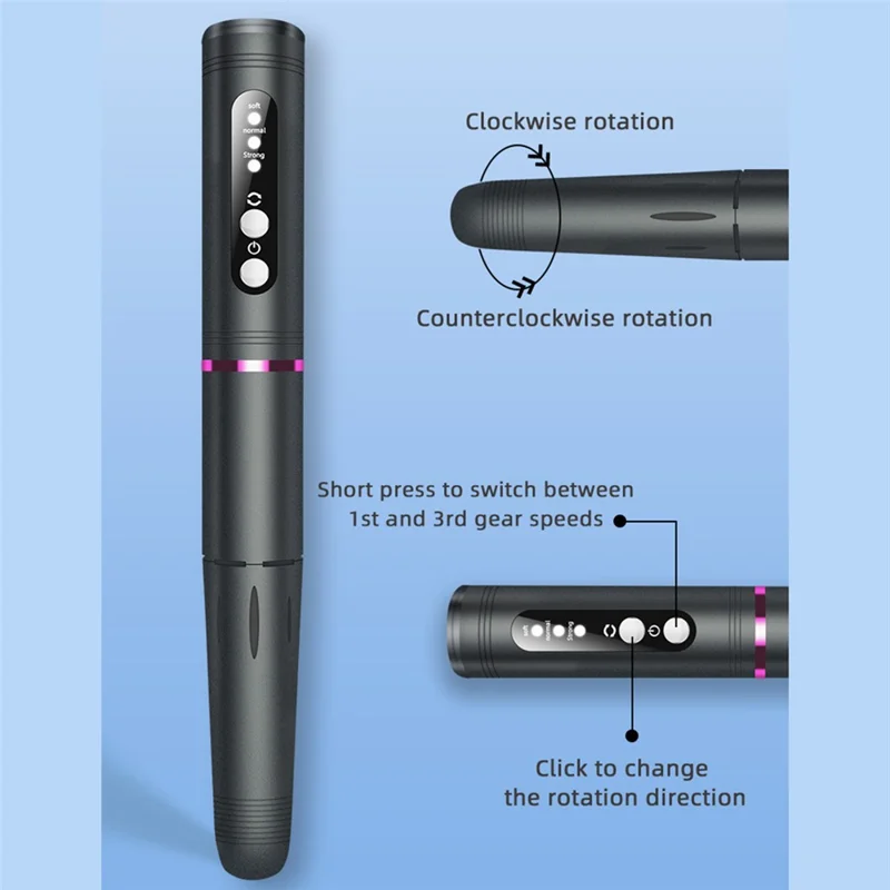 HX-08 Electric Nail File Portable Manicure Drill Grinding Machine Gift 3 Speed Settings for Home / Salon