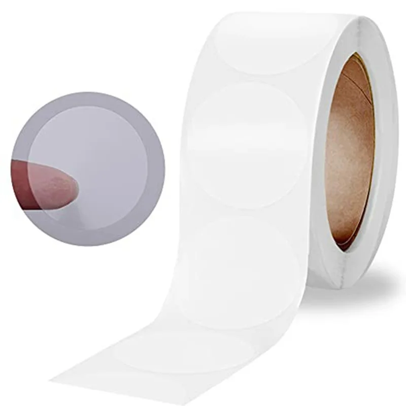 500Pcs / Roll 2cm Diameter 2.5C Thickness Transparent Stickers Round Self Adhesive Labels for Envelopes Gifts