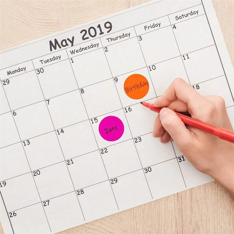 500 stuks/rol Ronde Sticker Verwijderbare Zelfklevende Labels voor Organisatie, Codeer- en Etiketteringsdoeleinden - C515