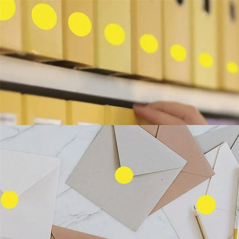 500 stuks/rol Ronde Sticker Verwijderbare Zelfklevende Labels voor Organisatie, Codeer- en Etiketteringsdoeleinden - C515